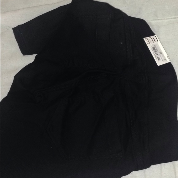 HUE classic smooth denim skim leggings pant black - Picture 6 of 8